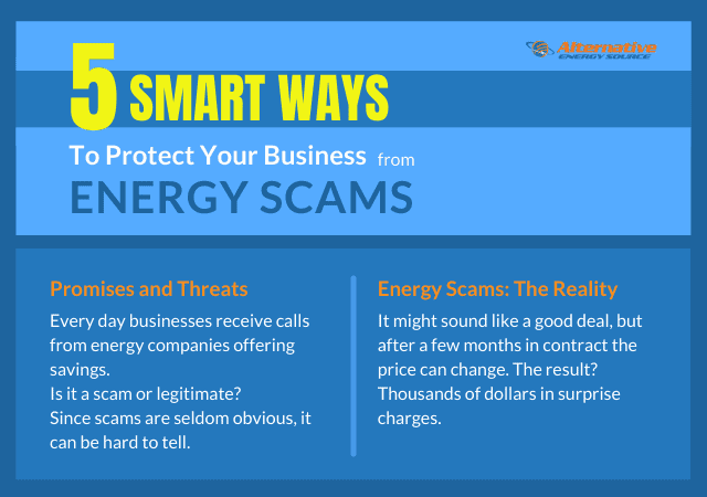 list of 5 ways to protect your business from energy scams
