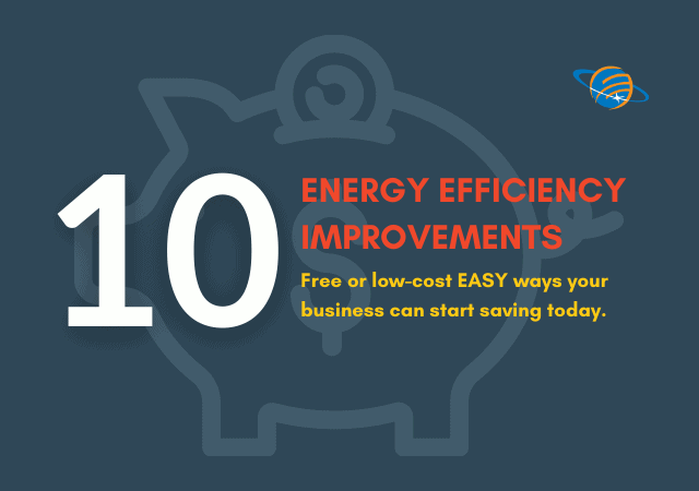 list of 10 energy efficiency low cost projects infographic