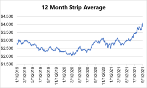 12 month strip for natural gas September 2 2021 report